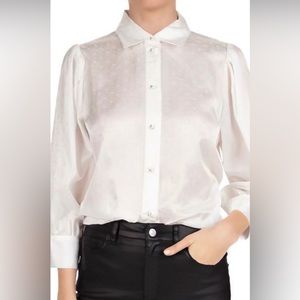 The Kooples White Top with Dots Sz 1 (Small) NWT